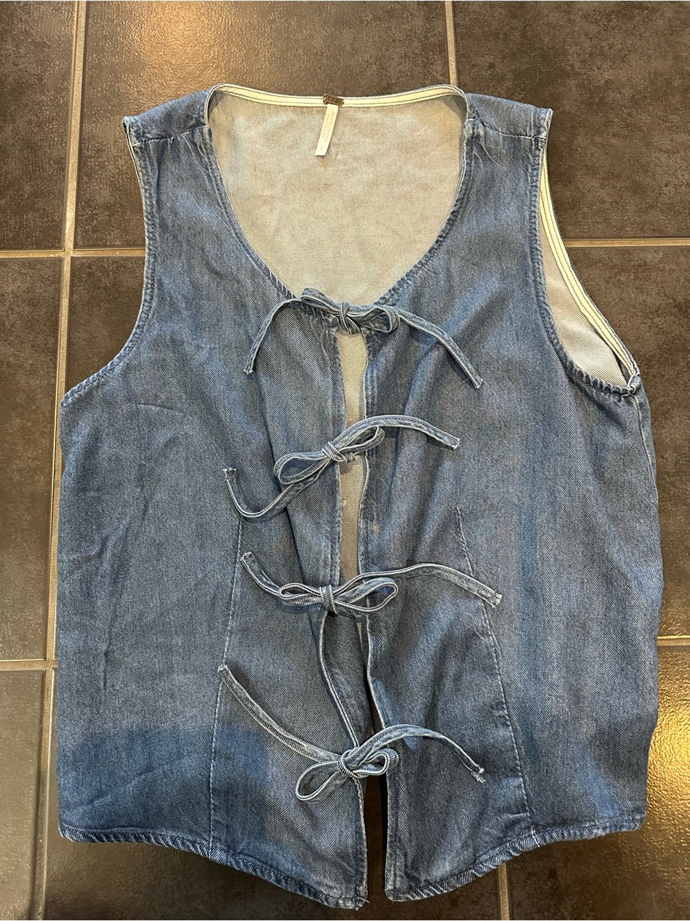 YOUNG FABULOUS & BROKE Denim Tie-Front